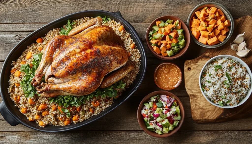 Side-by-side comparison of dressing and stuffing, showcasing texture and ingredients