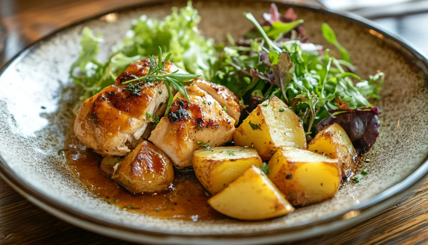 Slow Cooker Chicken & Potatoes served in a bowl